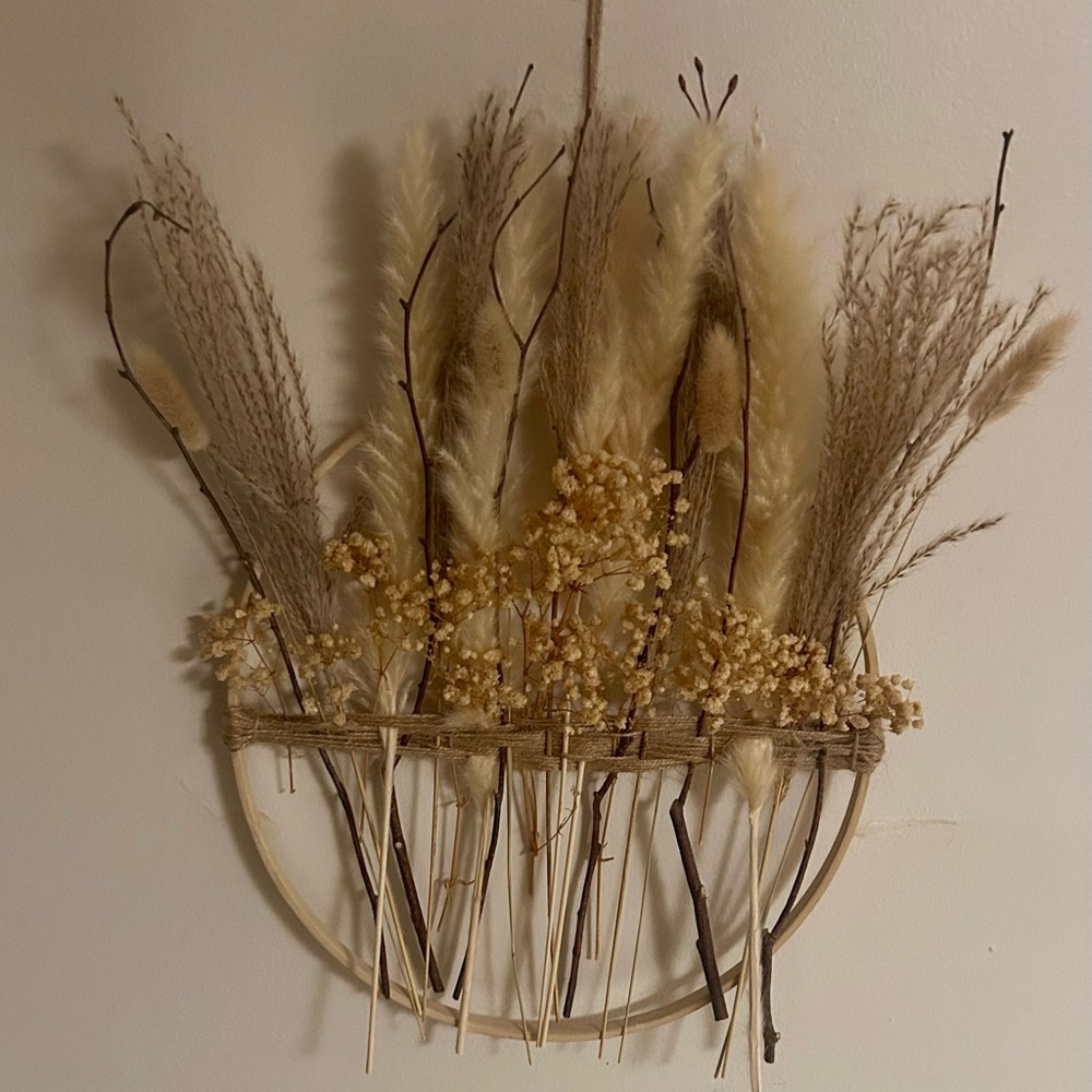 Boho Wall Hanging with Dried Flowers